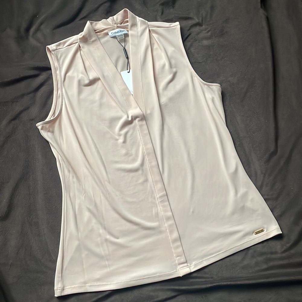 Calvin Klein Pink Sleeveless Blouse